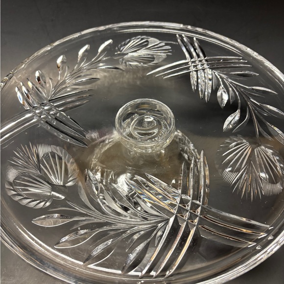 Elegant Vintage 12” Clear Glass Cake Stand - Picture 2 of 6